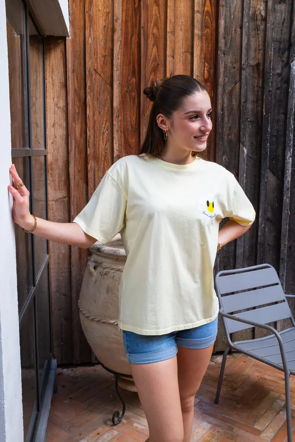 T-shirt Marguerite jaune