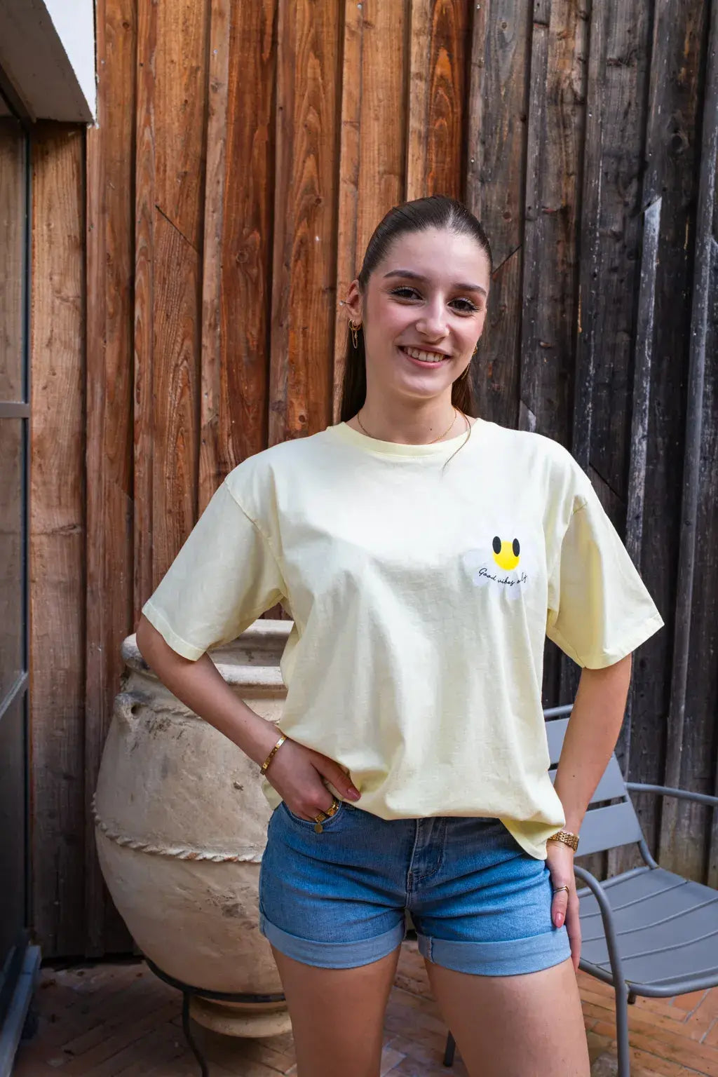 T-shirt Marguerite jaune
