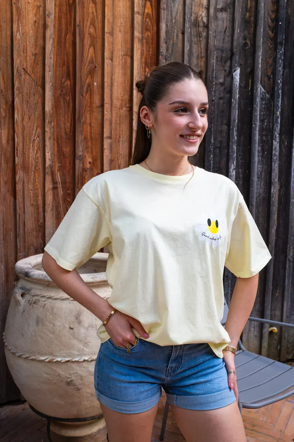 T-shirt Marguerite jaune