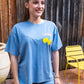 T-shirt Limoncello bleu