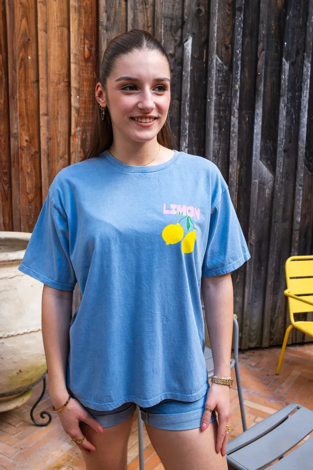 T-shirt Limoncello bleu