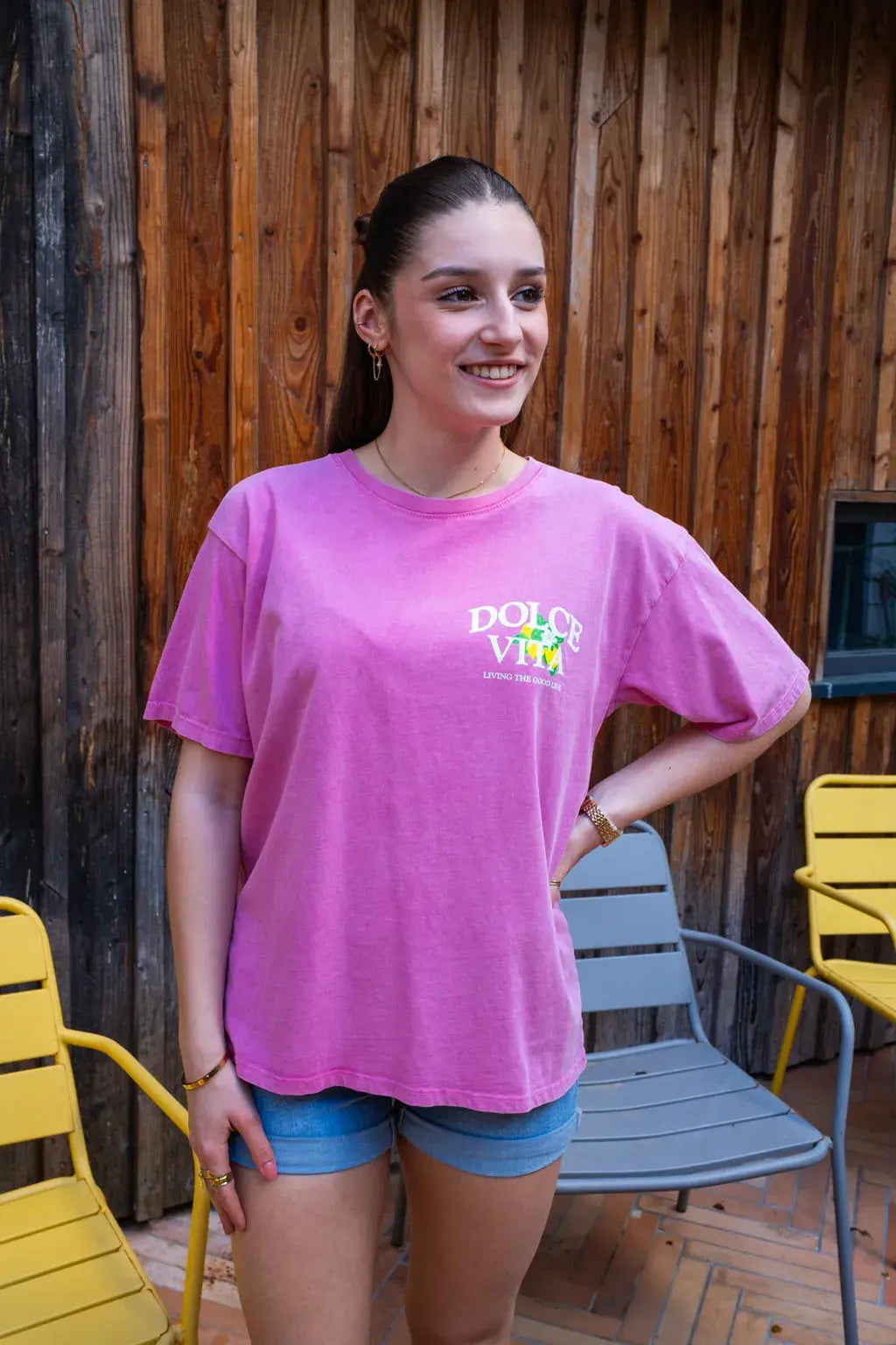 T-shirt Dolce Vita rose