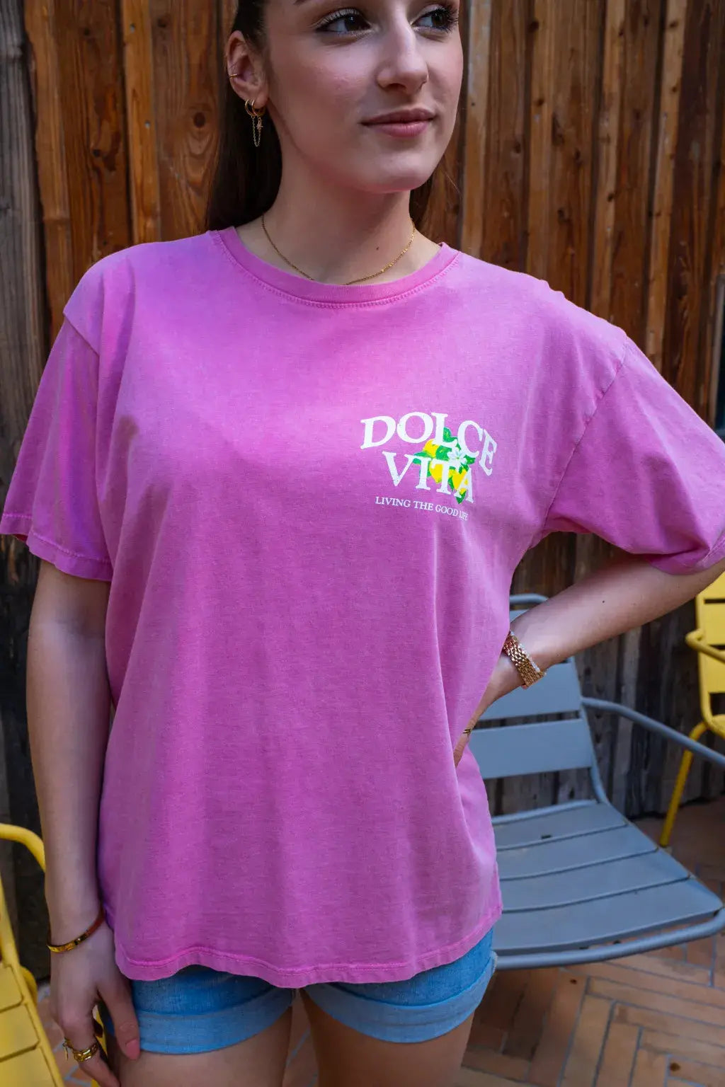 T-shirt Dolce Vita rose