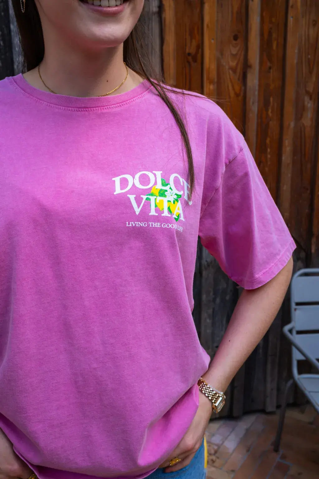 T-shirt Dolce Vita rose