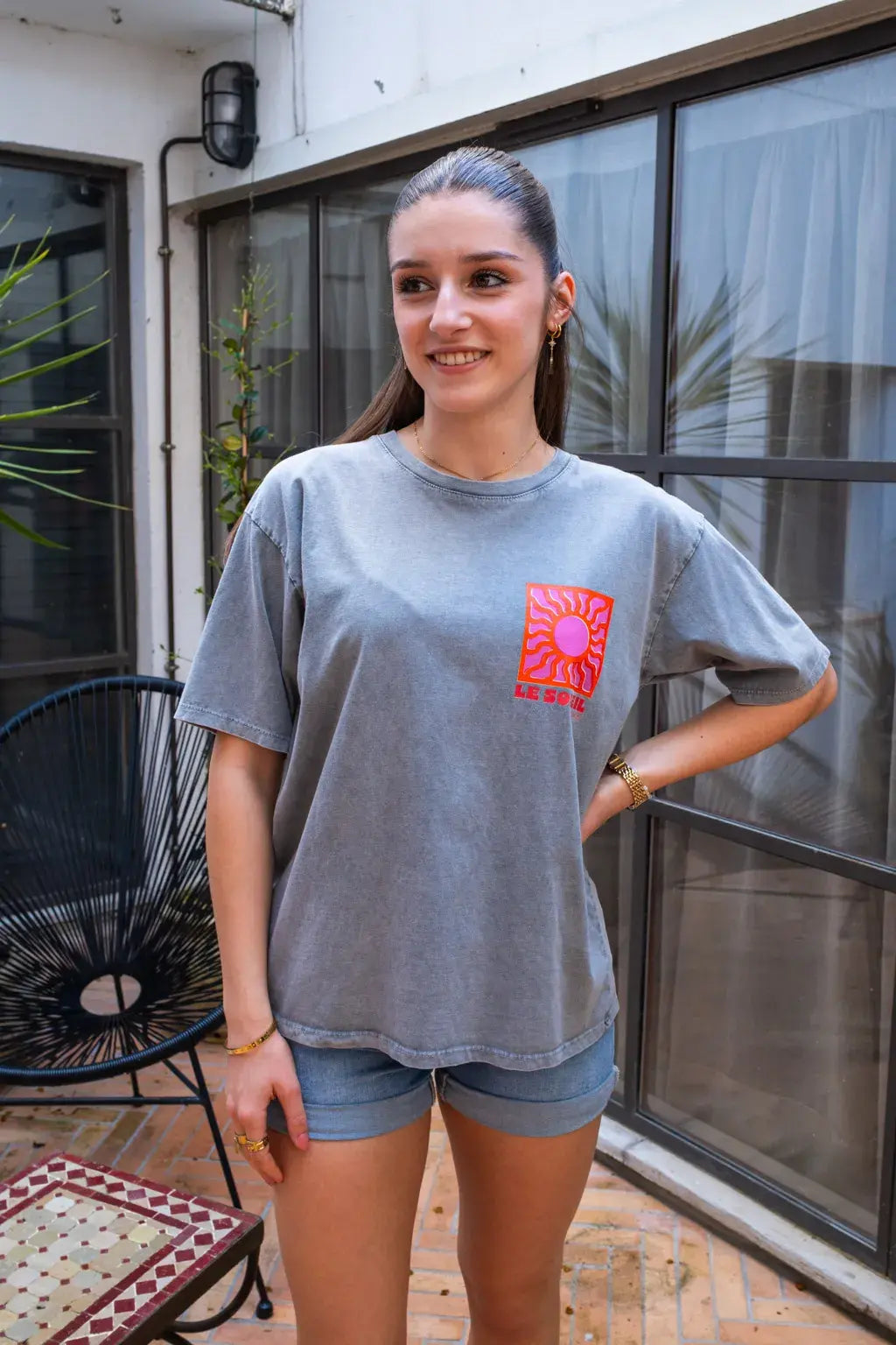 T-shirt Le Soleil gris