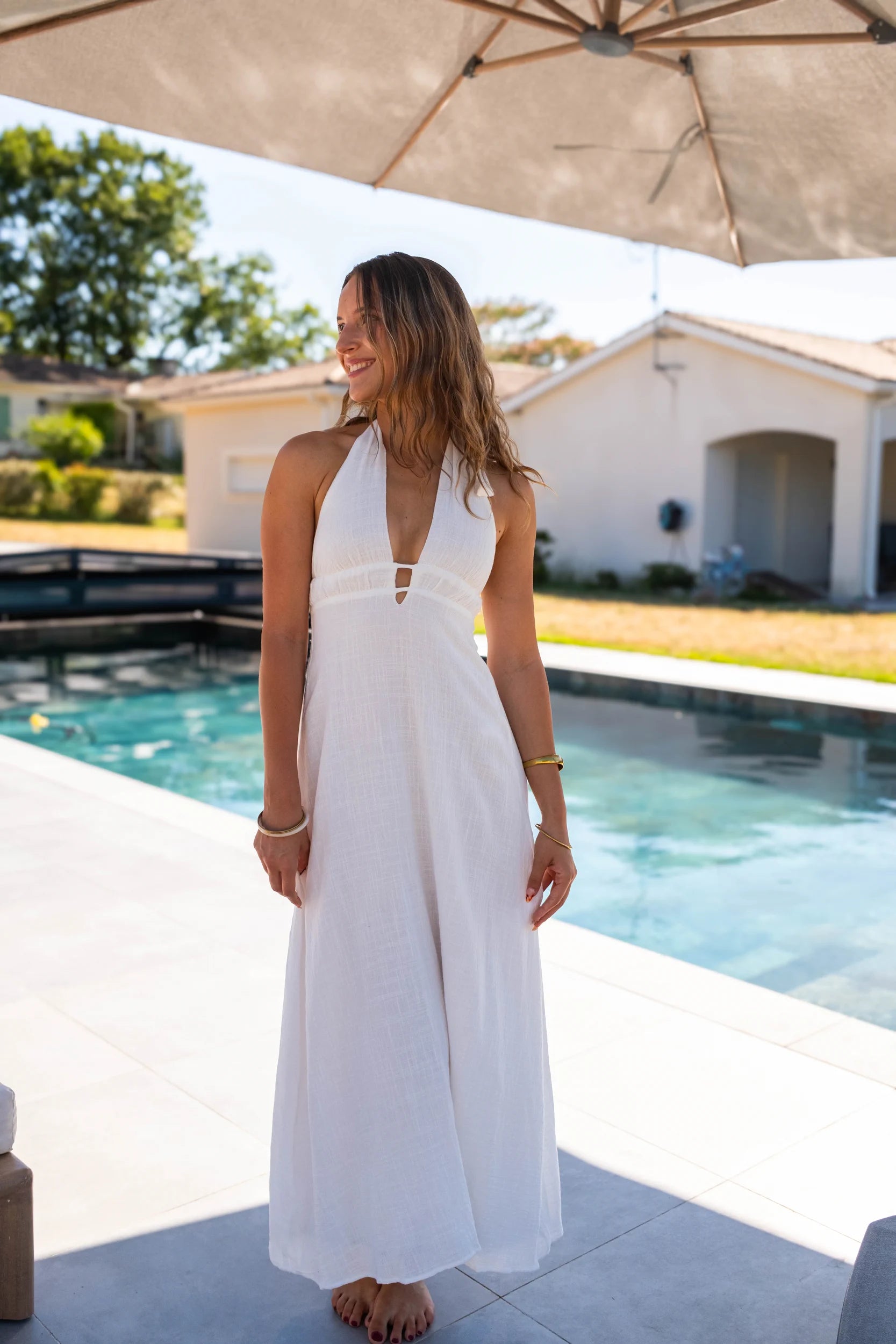 Robe Raquel écru