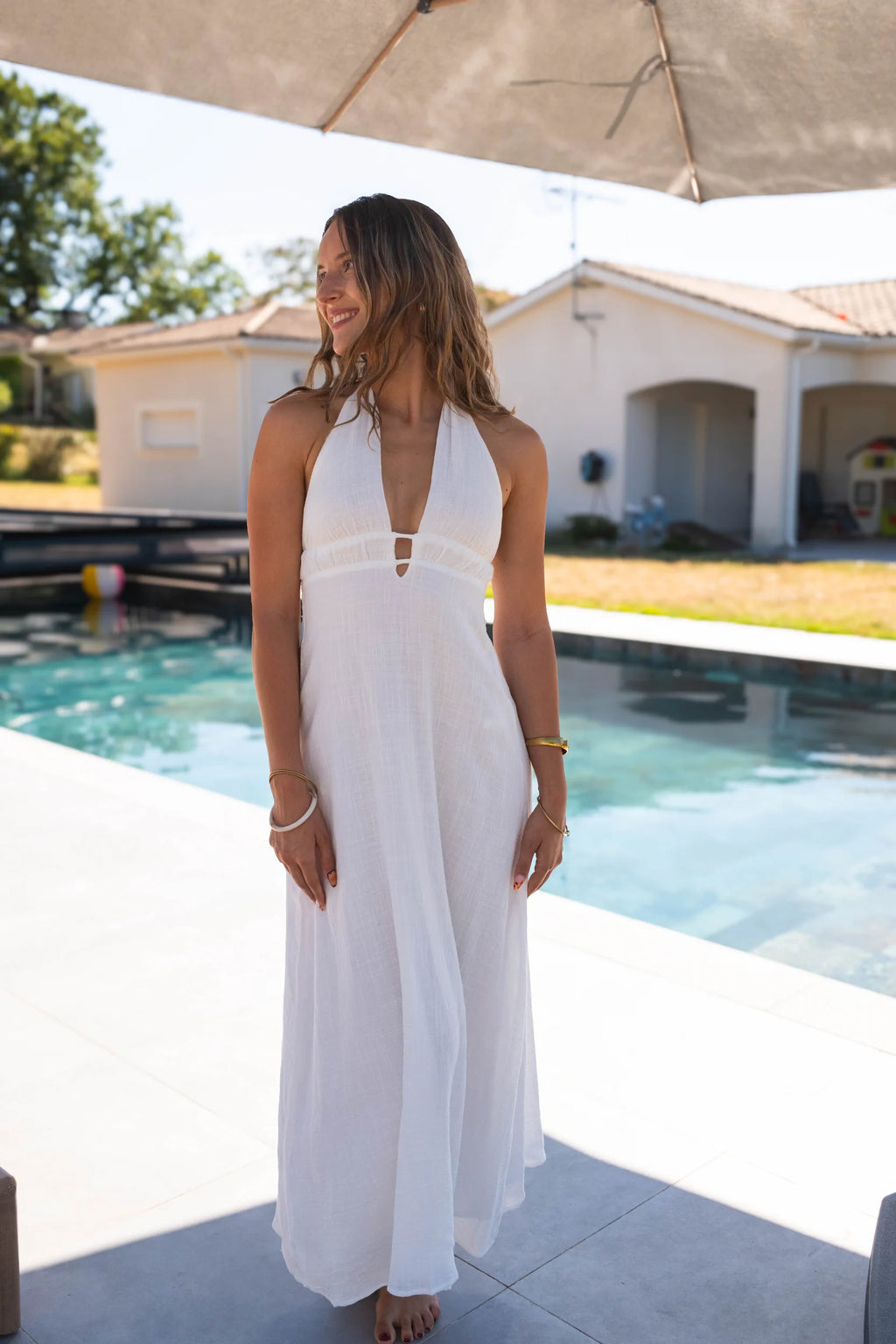 Robe Raquel écru