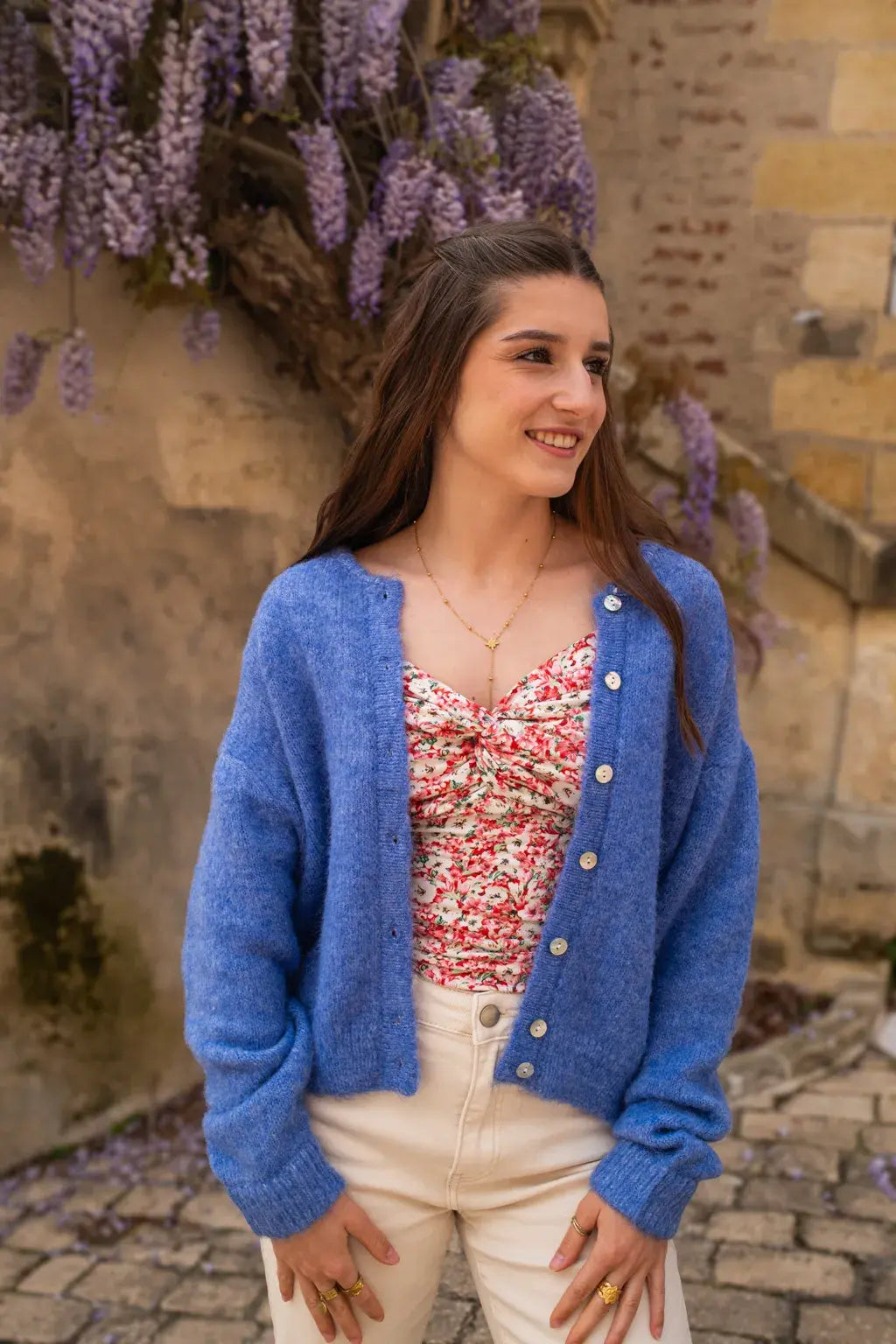 Gilet Bobby bleu chiné
