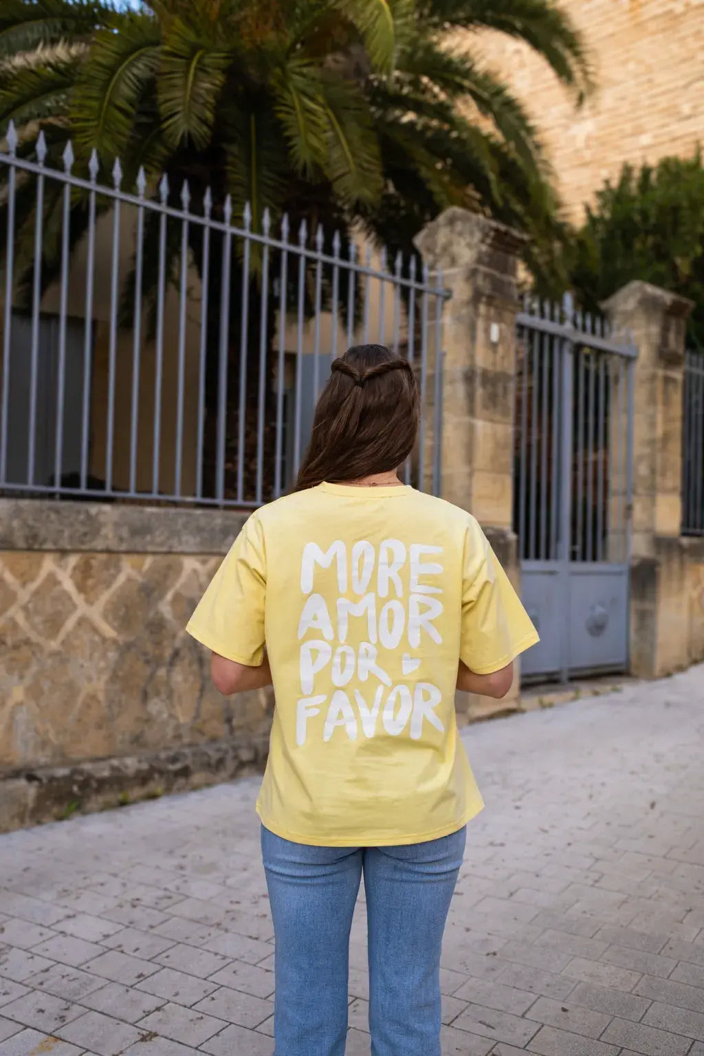 T-shirt More Amor jaune