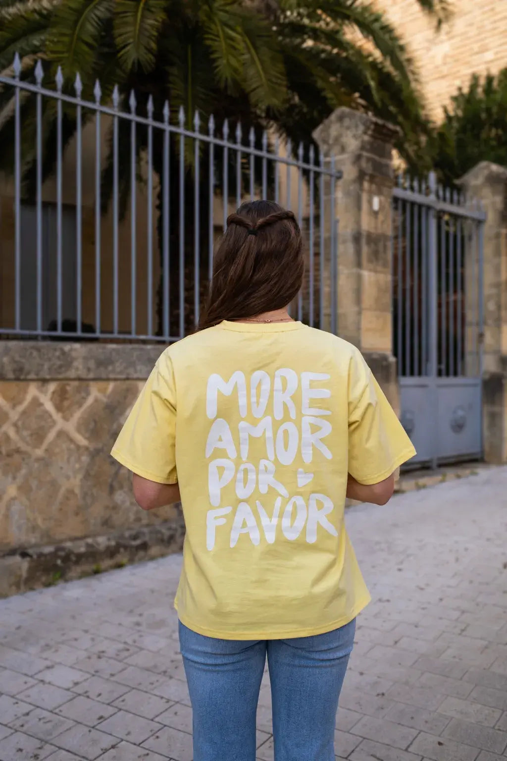 T-shirt More Amor jaune