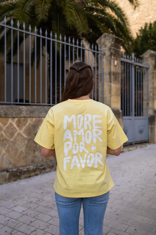 T-shirt More Amor jaune