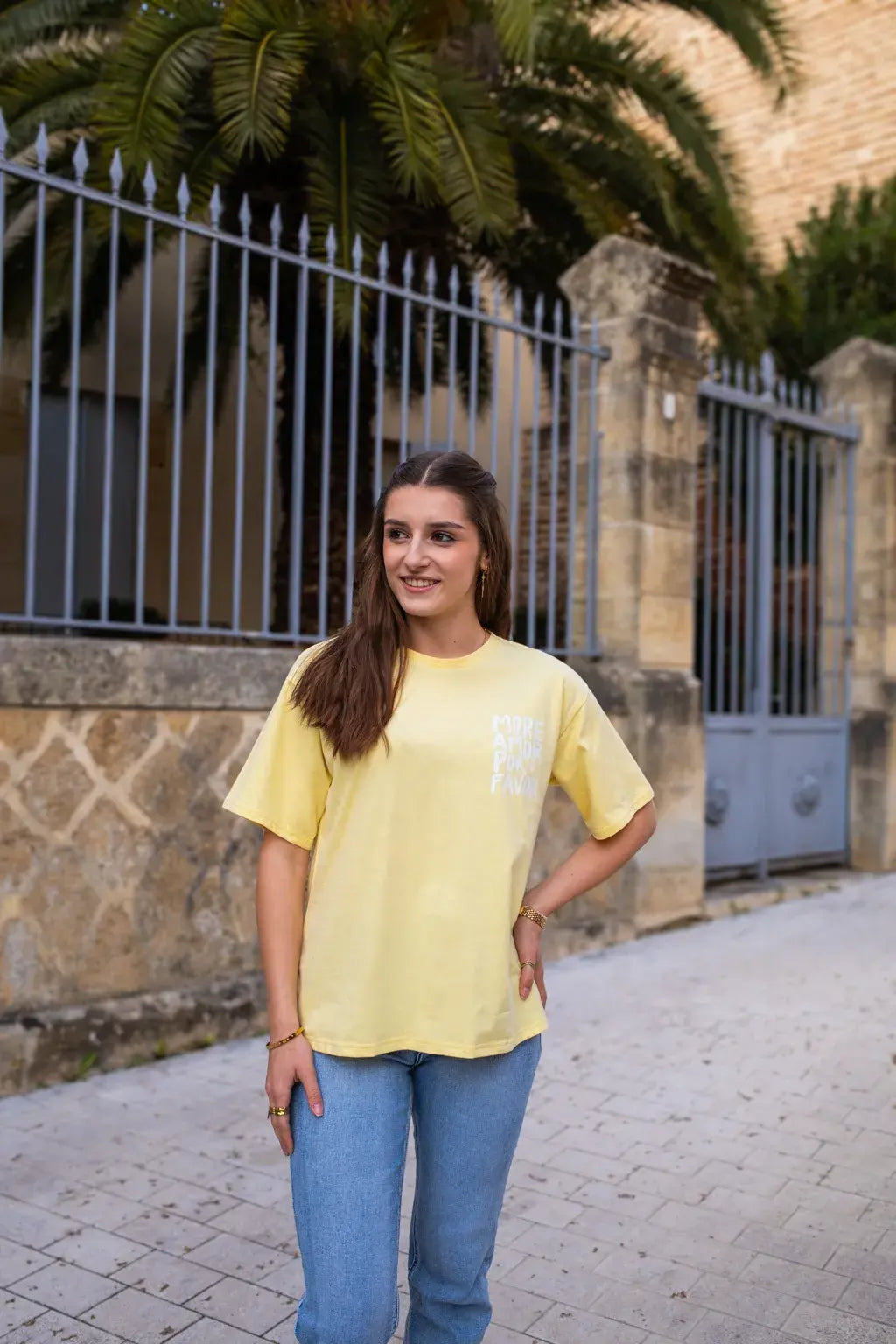 T-shirt More Amor jaune