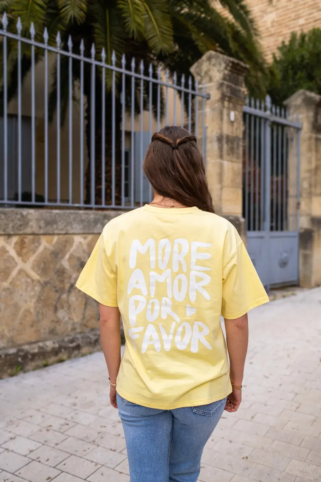 T-shirt More Amor jaune