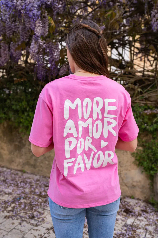 T-shirt More Amor rose