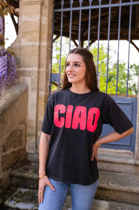 T-shirt Ciao noir