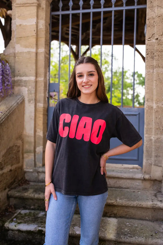 T-shirt Ciao noir