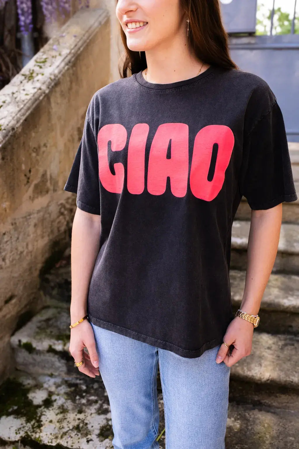 T-shirt Ciao noir