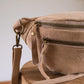 Sac banane en cuir velours - Hunter tan