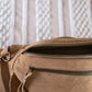 Sac banane en cuir velours - Hunter tan