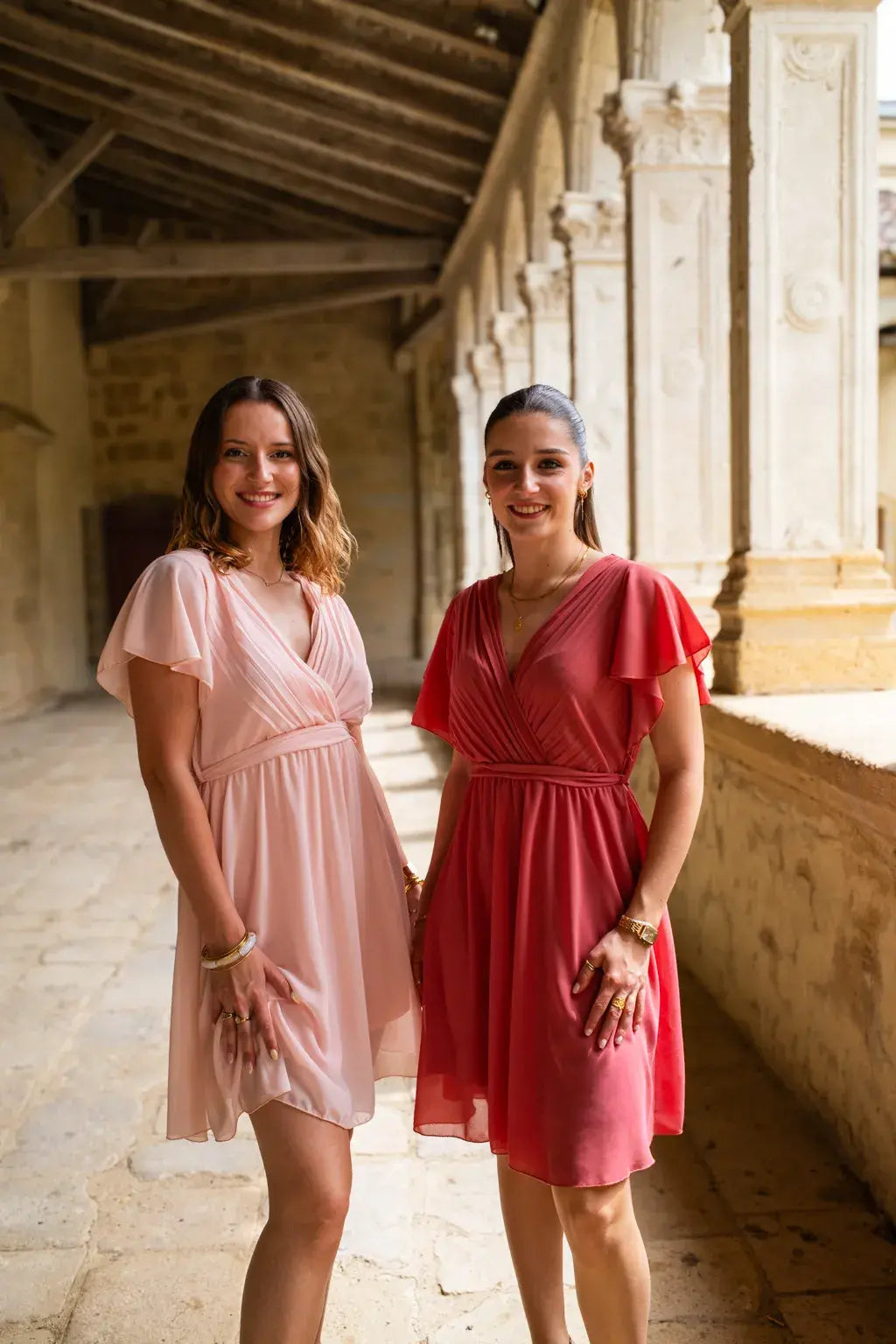 Robe Mila courte vieux rose