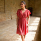 Robe Mila courte vieux rose