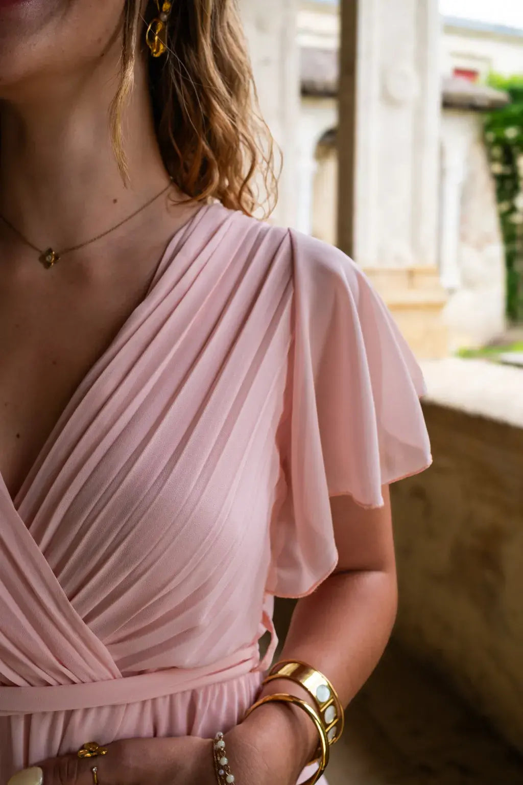 Robe Mila courte rose