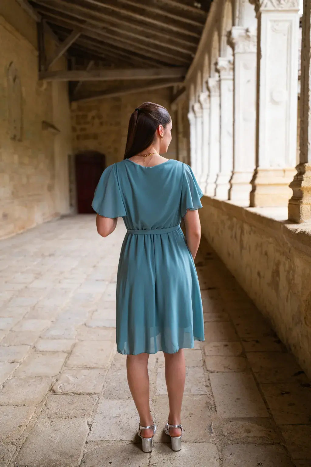 Robe Mila courte céladon