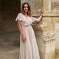 Robe Mila longue beige