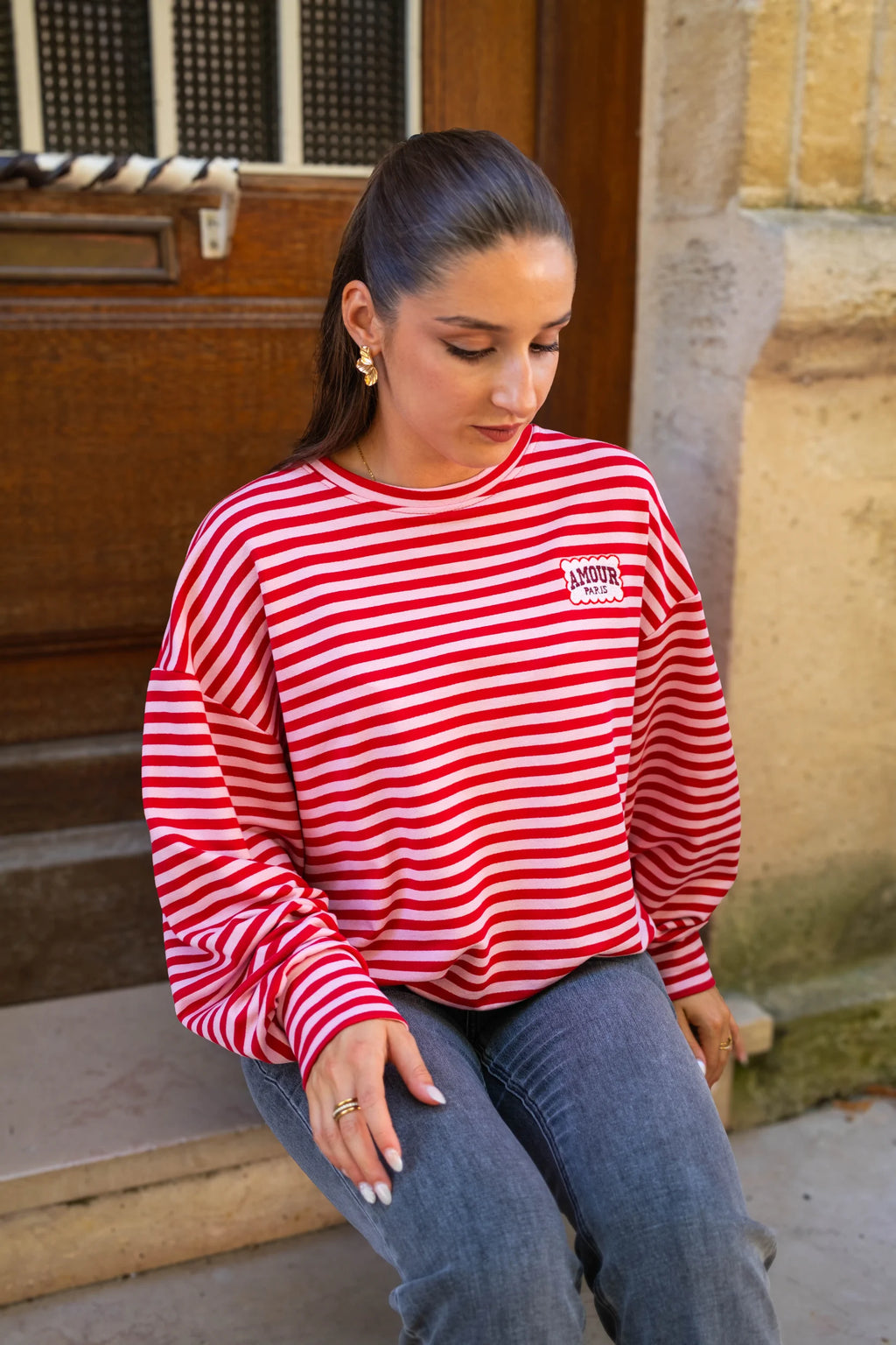 T-shirt Amour Paris rouge