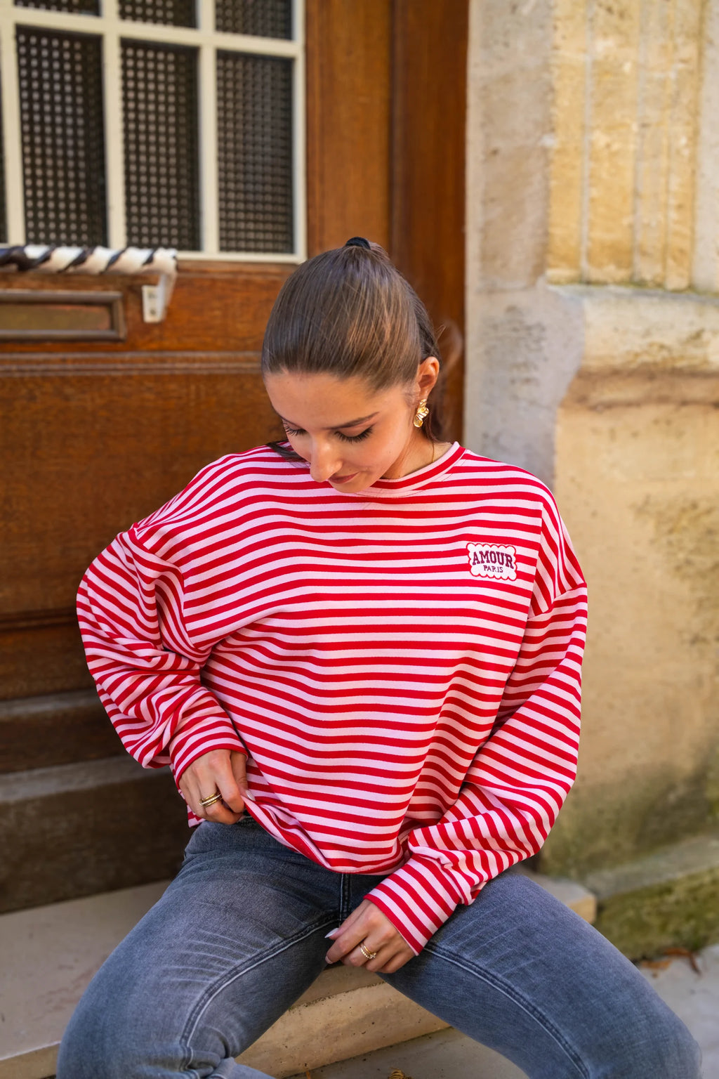T-shirt Amour Paris rouge
