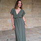 Robe Mila longue kaki