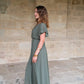 Robe Mila longue kaki
