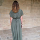 Robe Mila longue kaki
