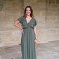 Robe Mila longue kaki
