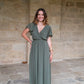 Robe Mila longue kaki