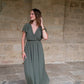 Robe Mila longue kaki