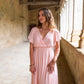 Robe Mila longue rose