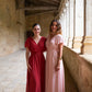 Robe Mila longue rose