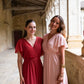 Robe Mila longue rose