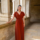 Robe Mila longue terracotta