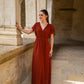 Robe Mila longue terracotta
