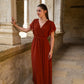 Robe Mila longue terracotta