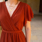 Robe Mila longue terracotta