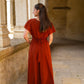 Robe Mila longue terracotta