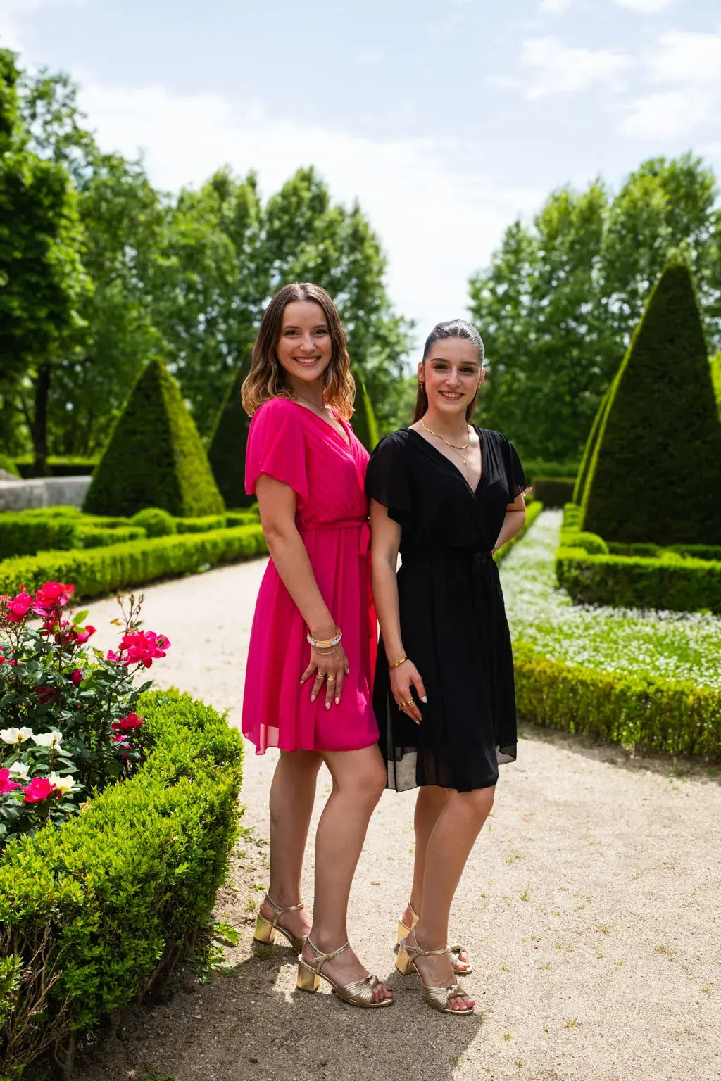 Robe Mila courte fuchsia