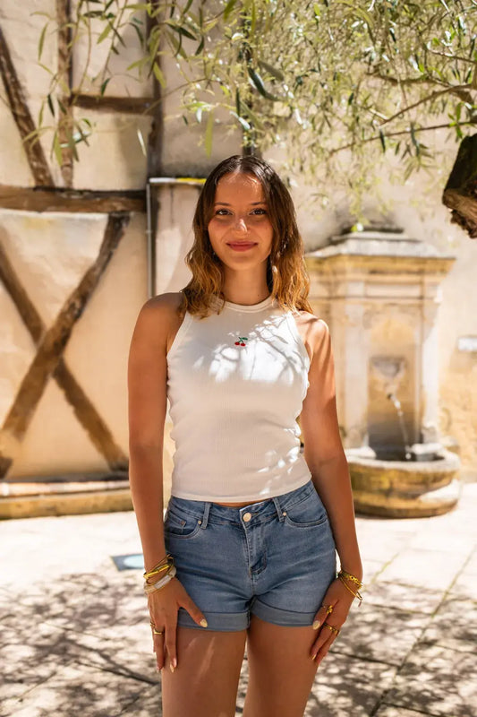 Ensemble Chemise & top Pacha rose