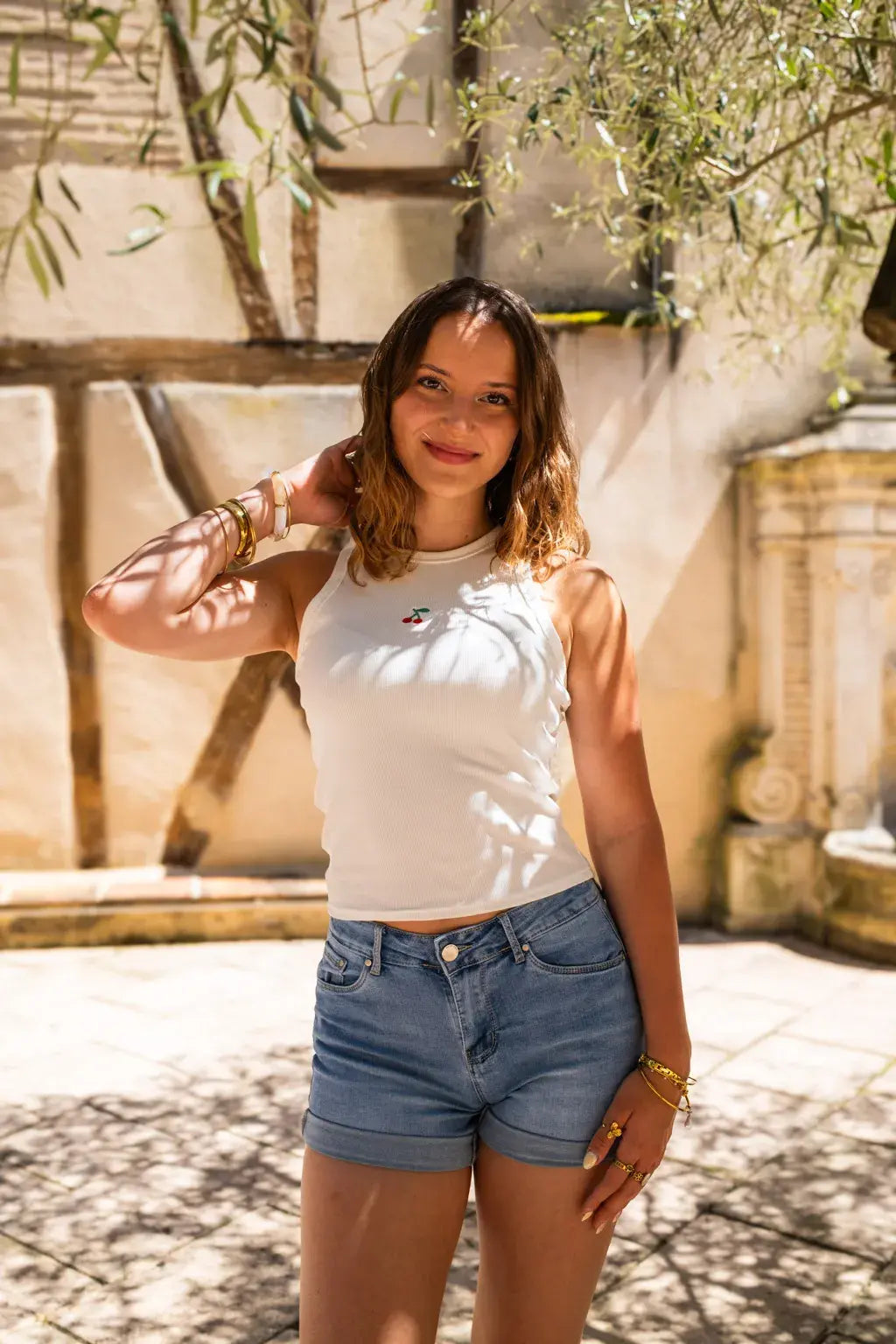 Ensemble Chemise & top Pacha bleu