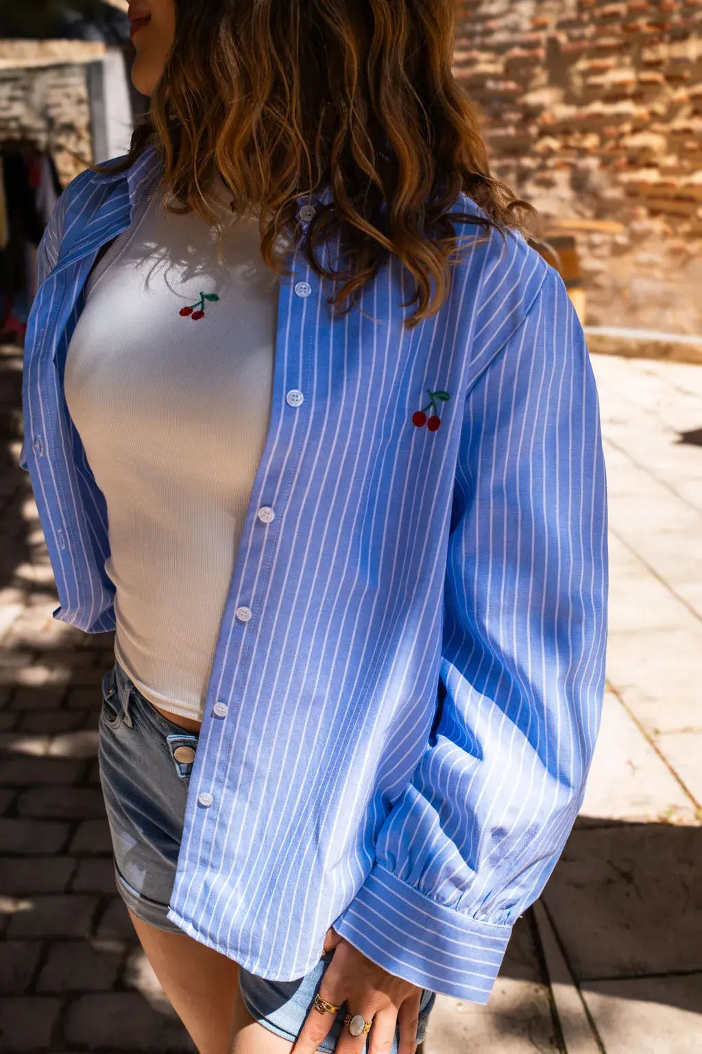 Ensemble Chemise & top Pacha bleu