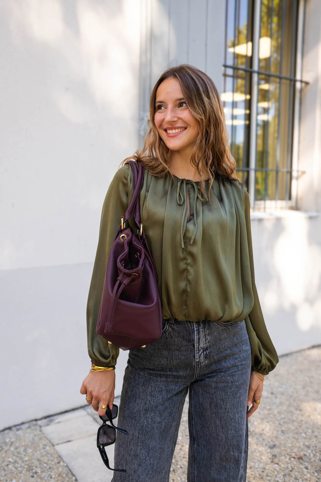 Blouse Anna kaki