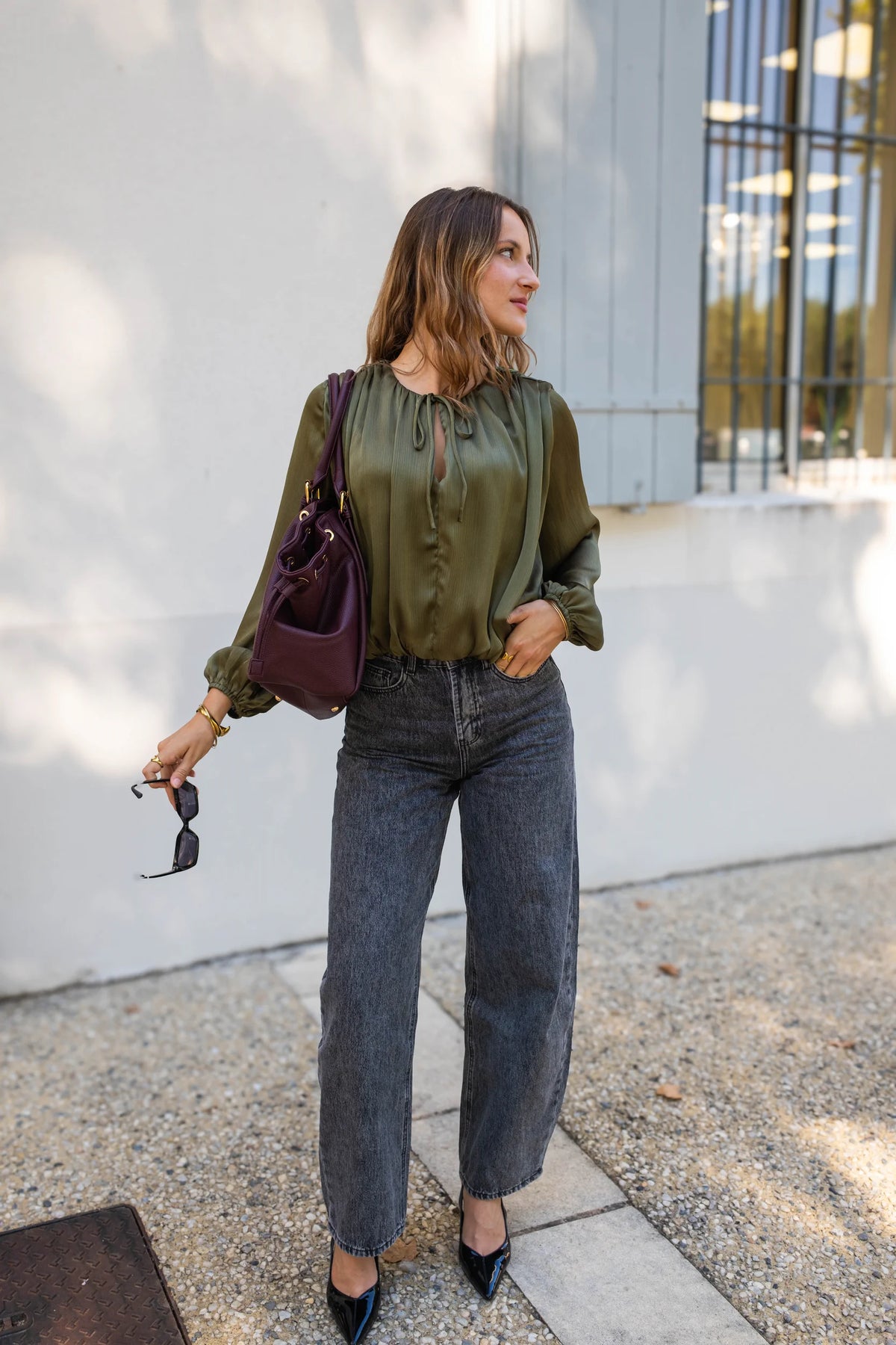 Blouse Anna kaki
